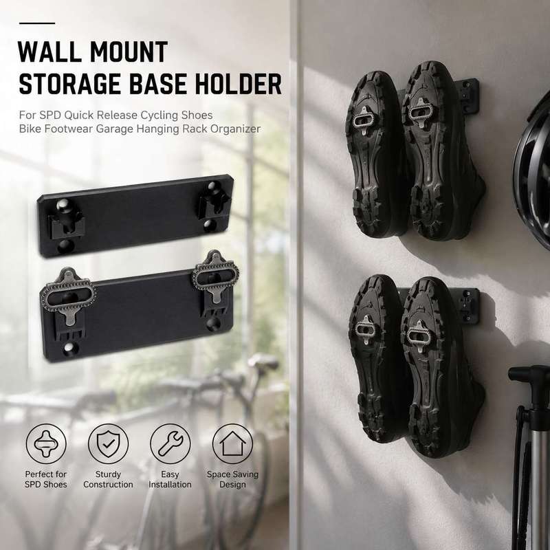 Cycling Gear Organizer Wall - Supporto da Parete per Scarpe da