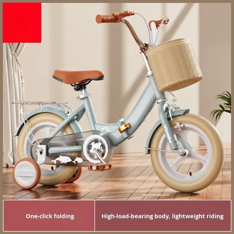 Carbon Bike Frame - Bicicletta Pieghevole per Bambini 3-10 Anni,