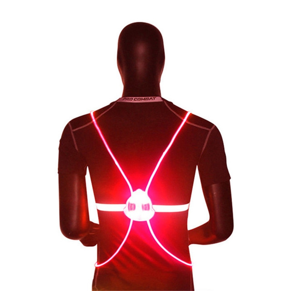Reflective Cycling Vest - Gilet Riflettente LED 360° per Esterni,