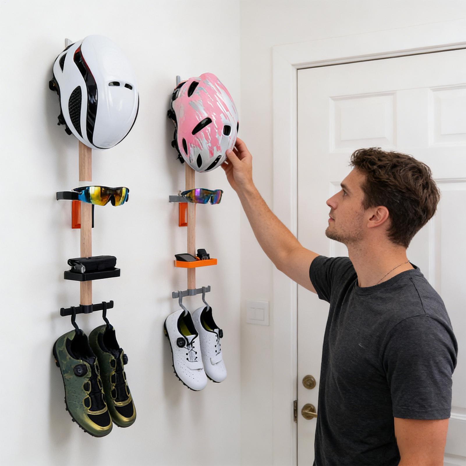 Cycling Gear Organizer Wall - Organizzatore Verticale per Attrezzatura da Ciclismo,