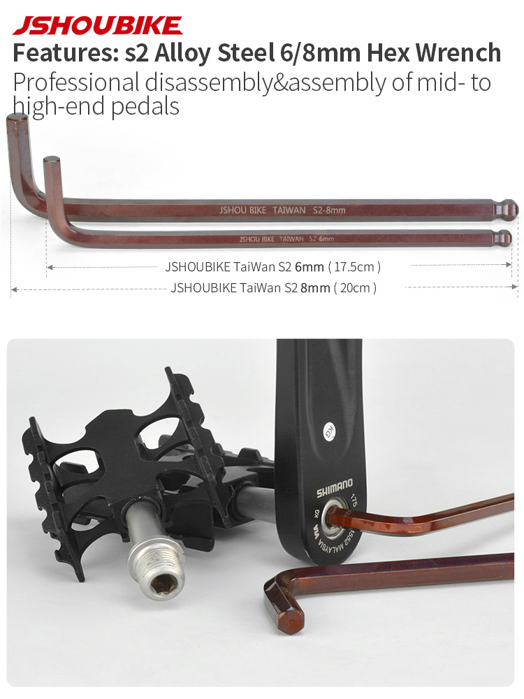 JSHOUBIKE 6/8/15mm chiave per  - Mtb Pedals recensione e prezzo