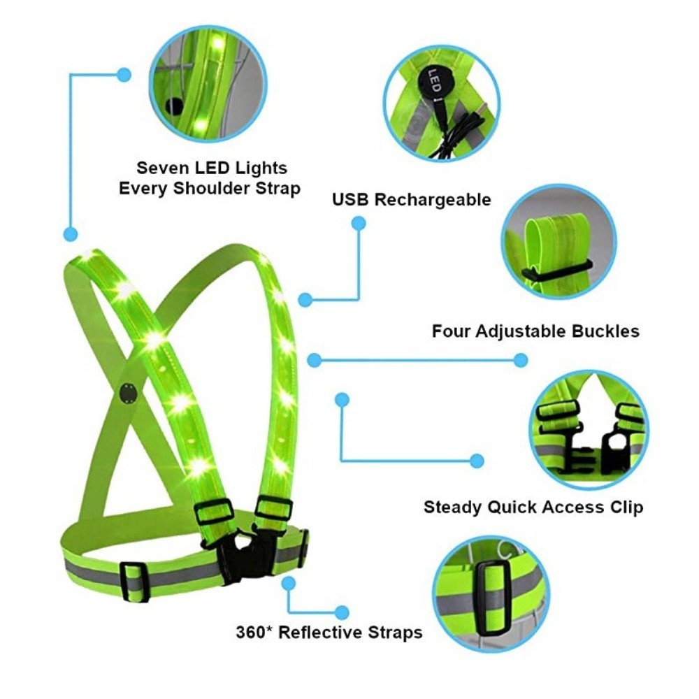 Nuovo Gilet di Sicurezza LED i - Reflective Cycling Vest recensione e prezzo